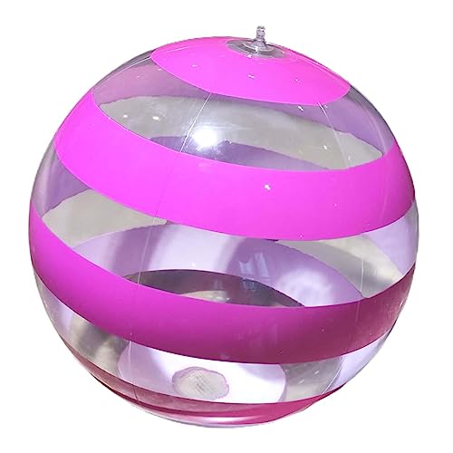 MagiDeal Sommer-Strandball, 15,75'' PVC-Pool-Partygeschenk, auslaufsicheres aufblasbares Poolspielzeug, Pustebälle, Sommer-Wasserspiele für den See, violetter Streifen von MagiDeal