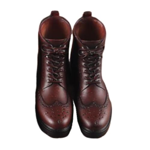 MagiDeal Stiefel für Figuren im Maßstab 1:6, Schuhe für männliche Actionfiguren, Kostümzubehör, PVC für 12-Zoll-männliche Figuren, Fan-Klassiker zum Anziehen, Rötlich-braun MagiDeal Stiefel für Figuren im Maßstab 1:6, Schuhe für männliche Actionfiguren, Kostümzubehör, PVC für 12-Zoll-männliche Figuren, Fan-Klassiker zum Anziehen, Rötlich-braun von MagiDeal