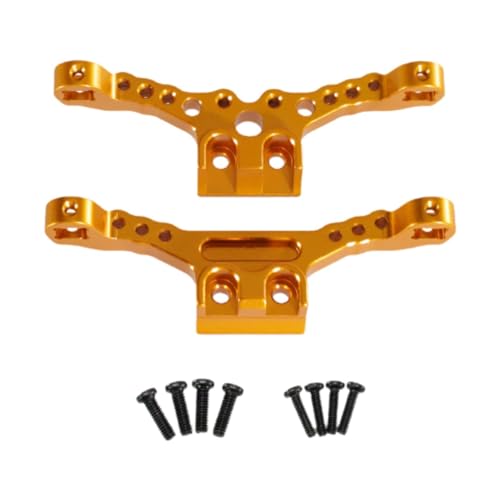 MagiDeal Stoßdämpfer Metallhalterungen RC -Fahrzeuge Spielzeugenteile vordere und hintere Federung für 1/18 18101 18102, Gold von MagiDeal