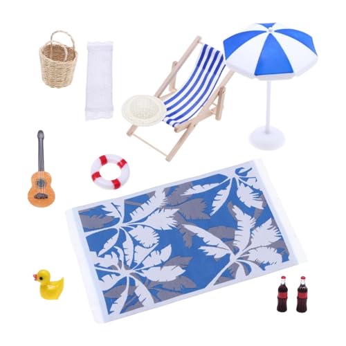 MagiDeal Strand Miniatur Dollhouse Dekoration Strand Microlandscape Geschenk Mikro Landschaft Gartenpuppenhaus Outdoor -Zubehör für Pool von MagiDeal