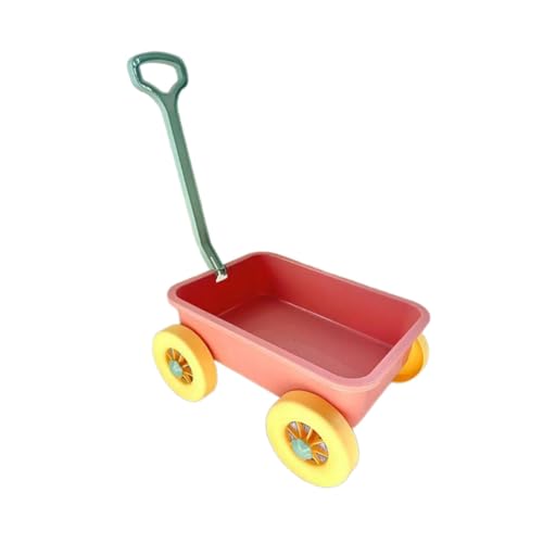 MagiDeal Strandspielzeugwagen, Rollenspielwagen, Wagenspielzeug-Aufbewahrungsauto, praktisches Outdoor-Spielzeug, Ziehwagenspielzeug für die Gartenarbeit, den, ROSA von MagiDeal