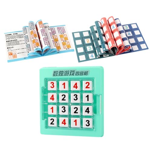 MagiDeal Sudoku-Puzzle-Gedankenrätselspiel, tragbares pädagogisches Sudoku-Trainingsgerät, Sudoku-Spielbrett für Versammlungen im Vorschulalter, Grün von MagiDeal