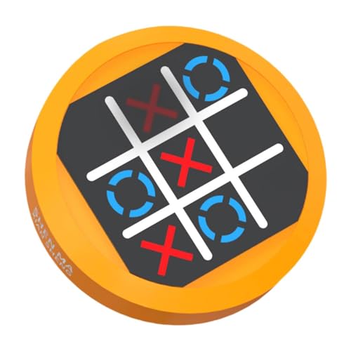 MagiDeal TAC Toe Game, Brain Teaser, Game Family Game Classic Brettspiel Handheld Puzzle Game für Alter 4-6 Jahre Geschenke, Orange von MagiDeal