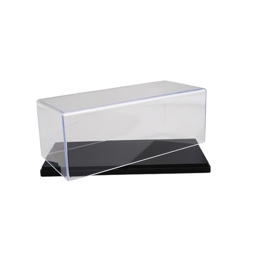 MagiDeal Transparente Vitrine aus Acryl zum Schutz und zur Aufbewahrung von Modellautos im Maßstab 1:43, dekorative, staubdichte Vitrine für Sammlerfiguren, Schwarz 15x7.6x6.3cm von MagiDeal