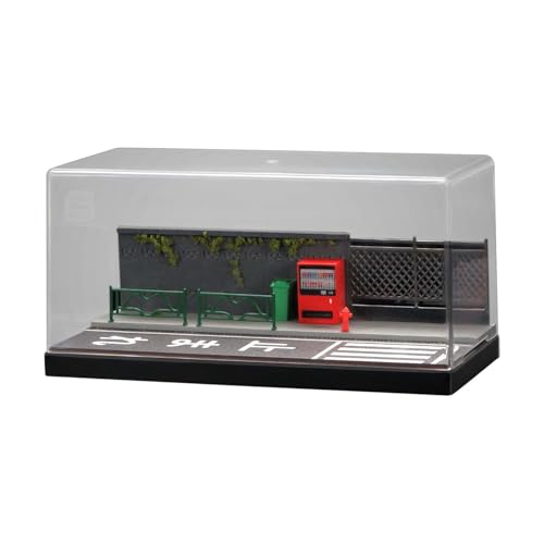MagiDeal Vitrine für Modellautos im Maßstab 1/64, Parkplatz, Heimdekor für Sammler, Straßenszene, dekorativ für Spielzeugautos, Layout, Diorama, Style A von MagiDeal
