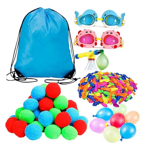 MagiDeal Wasserballons, Wasserkugeln mit Beutel Mehrfarbig mit Gläser, Wasserspielzeug, Poolspiel -Set für Strand, Schwimmbad MagiDeal Wasserballons, Wasserkugeln mit Beutel Mehrfarbig mit Gläser, Wasserspielzeug, Poolspiel -Set für Strand, Schwimmbad von MagiDeal