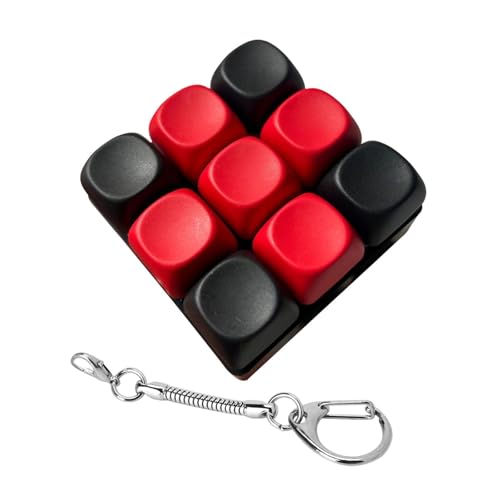 MagiDeal Zappeln Schlüsselanhänger Finger Tastaturen Spielzeug Zeitvertreib Geschenk Sensorisches Spielzeug für Fenster Tasche, Schwarz Rot MagiDeal Zappeln Schlüsselanhänger Finger Tastaturen Spielzeug Zeitvertreib Geschenk Sensorisches Spielzeug für Fenster Tasche, Schwarz Rot von MagiDeal
