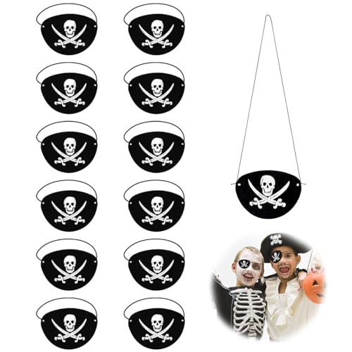 10 Stück Augenklappe Pirat, Piraten Augen Patches, Bequeme Augenmasken für Kinder Erwachsene, Pirat Filz Augenmaske, Piratenparty Augenklappen, Piraten Thema Party Cosplay, Performance Requisiten 10 Stück Augenklappe Pirat, Piraten Augen Patches, Bequeme Augenmasken für Kinder Erwachsene, Pirat Filz Augenmaske, Piratenparty Augenklappen, Piraten Thema Party Cosplay, Performance Requisiten von MagiSel