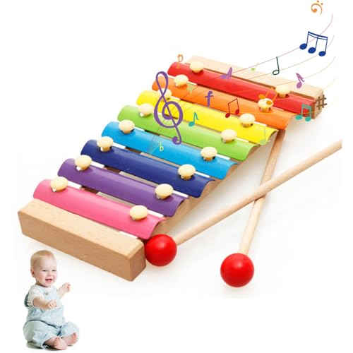 Xylophon für Kinder, Xylophon Holz mit 2 Schlägel, Buntes Xylophon, 8 Töne Holz Bunt Xylophon, Xylophon Glockenspiel Holz Musikinstrumente für Kinder ab 1 Jahr Holzspielzeug Baby, Geburtstags Geschenk Xylophon für Kinder, Xylophon Holz mit 2 Schlägel, Buntes Xylophon, 8 Töne Holz Bunt Xylophon, Xylophon Glockenspiel Holz Musikinstrumente für Kinder ab 1 Jahr Holzspielzeug Baby, Geburtstags Geschenk von MagiSel