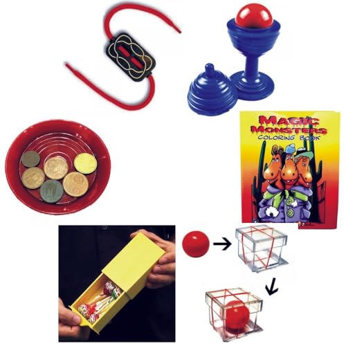Spezielles Zauber-Set für Kinder, 7 Spiele, mit Erklärungsvideos, Zaubertricks, Sammelspiele von Magiapym