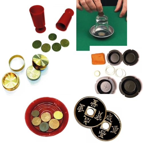 Spezielles Zauber-Set mit sechs Spielmünzen mit Erklärvideos Zaubertricks, Sammelspiele von Magiapym