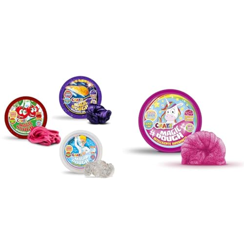 Magic Dough 3er Bundle Intelligente Knete, Magische Knete 3er Set & Intelligente Knete in 70g Dose Einhorn Knete Set Magic Dough 3er Bundle Intelligente Knete, Magische Knete 3er Set & Intelligente Knete in 70g Dose Einhorn Knete Set von Magic Dough