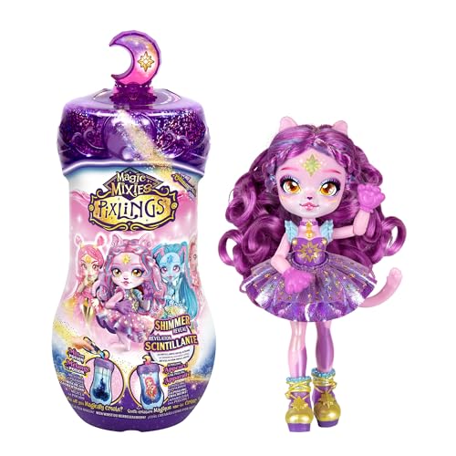 Magic Mixies Pixlings Magische Puppen, 4 Verschiedene: 2 Neu und 2 Modisch, 15 cm, Geheimes Spielzeug Mit Zaubertränken, Berühmte (MG101000) von Magic Mixies