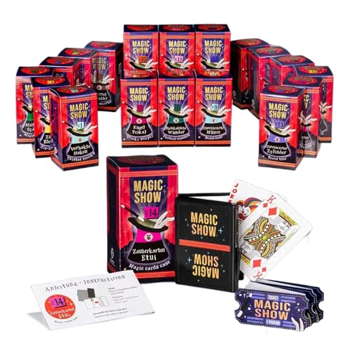 Magic Show Trendhaus, 18 Verschiedene Zaubertricks mit Video-Tutorial, Zaubershow-Einladungskarten, ab 6-8 Jahre von Magic Show