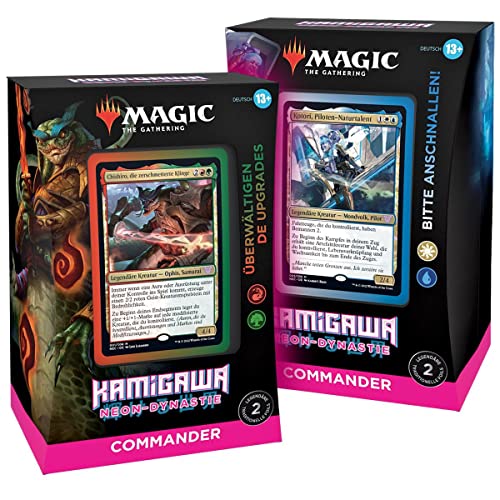 Magic The Gathering TCG MTG Kamigawa: Neon-Dynastie Commander Deck DE, Bundle von Magic The Gathering TCG