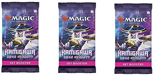 3 Packs MTG Set Booster Pack Lot MTG Kamigawa Neon Dynasty von Magic The Gathering