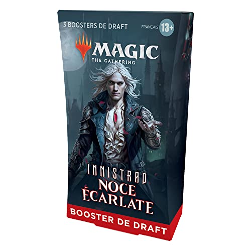 Magic The Gathering Magic-Draft-Packung mit 3 Booster: The Gathering Innistrad : Noce Écarlate, Mehrfarbig von Magic The Gathering