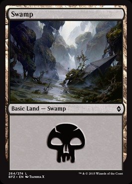 Magic The Gathering - Swamp (264) - Battle for Zendikar von Magic The Gathering