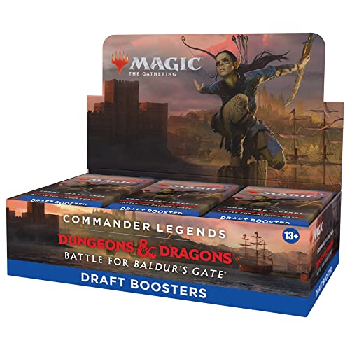 Magic The Gathering The Gathering Commander Legends: Battle for Baldur’s Gate Draft Booster Box, 24 Boosters, D10230001, Multi von Magic The Gathering