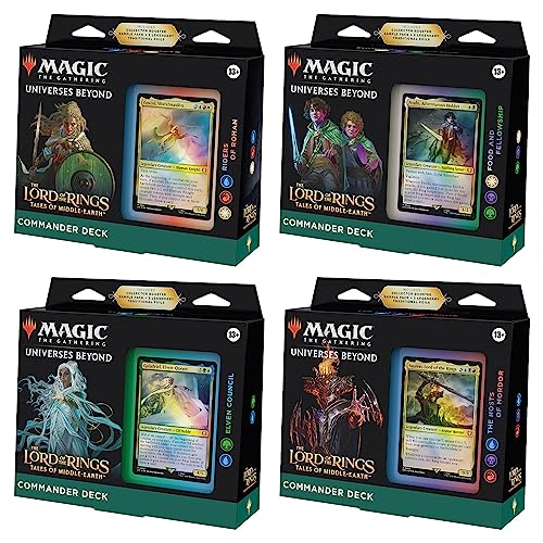 Magic The Gathering The Lord of The Rings: Tales of Middle-Earth Commander Deck Bundle – Includes All 4 Decks von Magic The Gathering