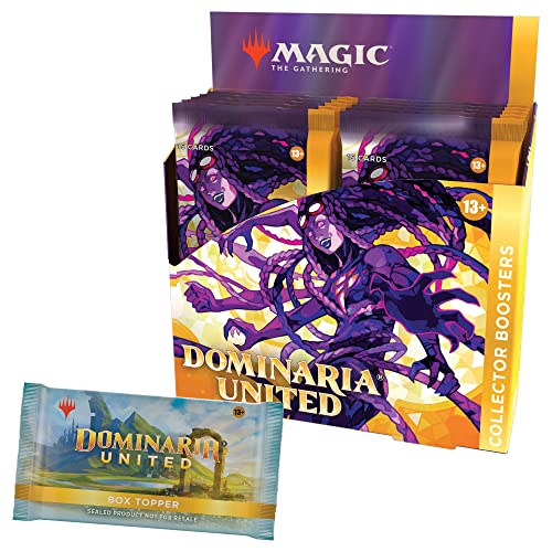 Magic the Gathering Dominarias Bund Sammler-Booster-Display, 12 Booster & Box-Topper-Karte (Englische Version), Multi, C9726000 von Magic The Gathering