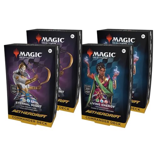 Magic: The Gathering Aetherdrift Commander Deck Bundle - 2 of Each Deck (2 Living Energy + 2 Eternal Might) von Magic The Gathering