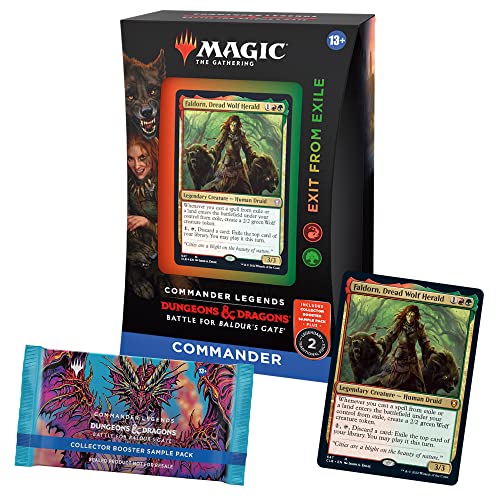 Magic: The Gathering Commander Legends: Battle for Baldur’s Gate Commander Deck – Exit from Exile + Collector Booster Sample Pack von Magic The Gathering