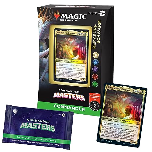 Magic: The Gathering Commander Masters Commander-Deck – Remasuri-Schwarm (Sammler-Booster-Probepackung mit 2 Karten - Deutsche Version) von Magic The Gathering