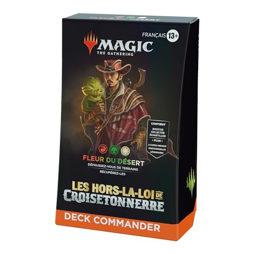 Magic: The Gathering Deck Commander The Hors-la-LOI von Kreuzritter – Wüstenblume (Deck mit 100 Karten, Booster-Sammelkarten-Sammler, Probe mit 2 Karten + Zubehör) (französische Version) von Magic The Gathering