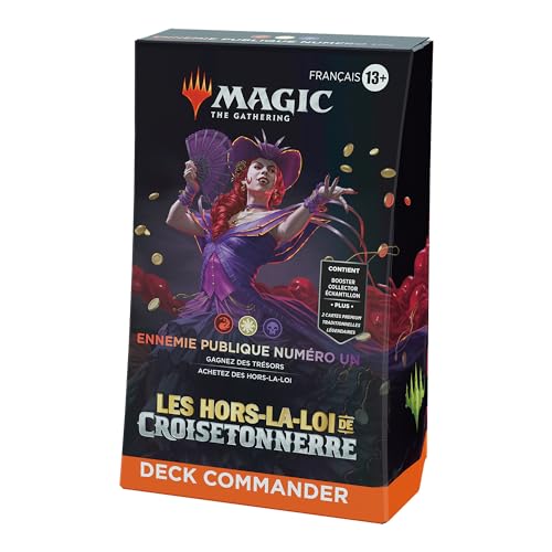Magic: The Gathering Deck Commander Die Offen-LOI des Kreuzritters, öffentlicher Feind Nummer eins (Deck mit 100 Karten, Booster-Sammelkarten-Sammelkarten-Probe mit 2 Karten + Zubehör) (französische von Magic The Gathering
