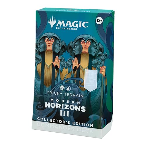 Magic: The Gathering Modern Horizons 3 Commander Deck: Collector’s Edition – Tückisches Terrain (Deck mit 100 Ripple-Foilkarten, Sammler-Booster-Probepackung mit 2 Karten + Zubehör) (English Version) von Magic The Gathering