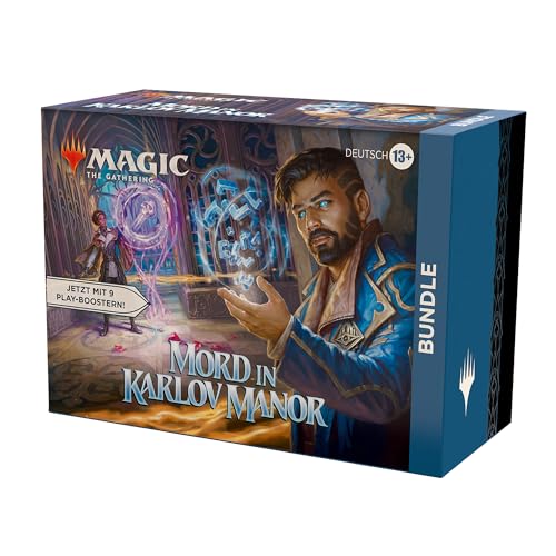 Magic: The Gathering – Mord in Karlov Manor Bundle – 9 Play-Booster, 30 Länderkarten + exklusives Zubehör (deutsche Version) von Magic The Gathering