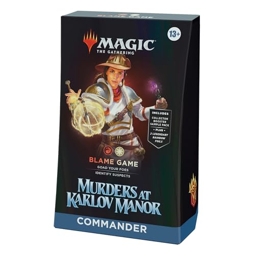 Magic: The Gathering – Mord in Karlov Manor Commander-Deck – Dreiste Schuldzuweisung (Deck mit 100 Karten, Sammler-Booster-Probepackung mit 2 Karten und Zubehör) (English Version) von Magic The Gathering