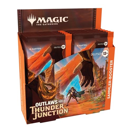 Magic: The Gathering – Outlaws von Thunder Junction Sammler-Booster-Display – 12 Booster (180 Magic-Karten) (deutsche Version) von Magic The Gathering