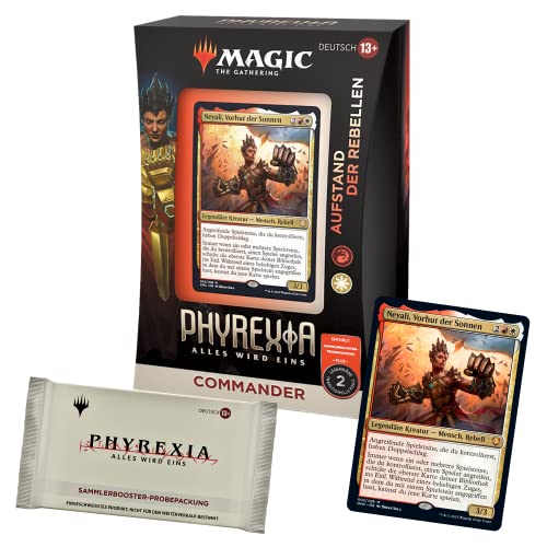 Magic: The Gathering Phyrexia: Alles wird eins Commander-Deck – Aufstand der Rebellen + Sammler-Booster-Probepackung (Deutsche Version) von Magic The Gathering