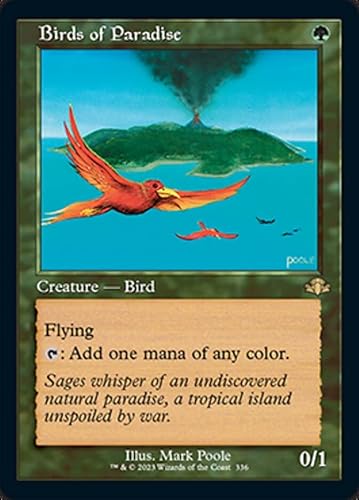 Magic: the Gathering - Birds of Paradise (336) - Retro Frame - Dominaria Remastered von Magic The Gathering