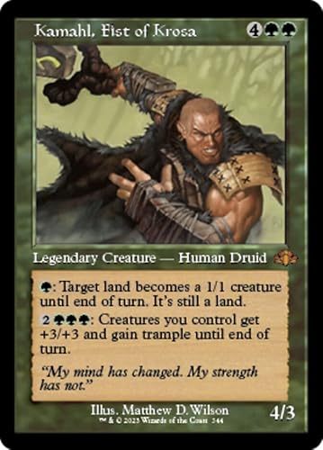 Magic: the Gathering - Kamahl, Faust of Krosa (344) - Retro Frame - Dominaria Remastered von Magic: The Gathering