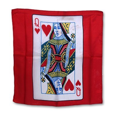 18" Queen of Heart Card Silk by Magic by Gosh - Trick von Magic by Gosh