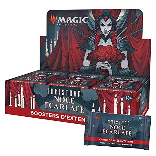 Magic The Gathering Erweiterungsbox Innistrad: Noce Écarlate, 30 Booster und Präsentationskarte von Magic The Gathering
