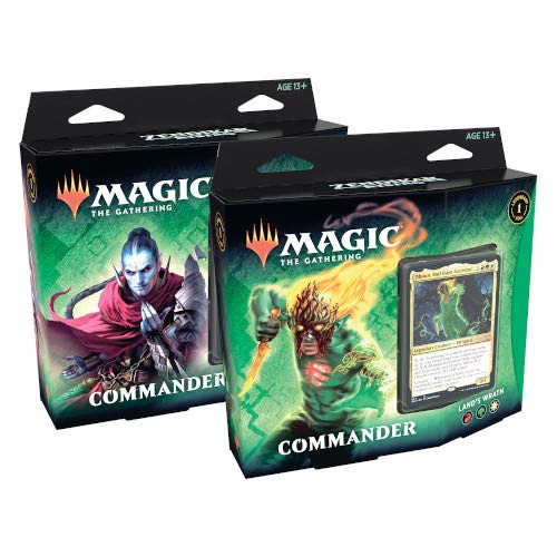 Magic The Gathering MTG-ZNR-CD-ENP Zendikar Rising Commander Decks-Set 2 Stück von Magic The Gathering