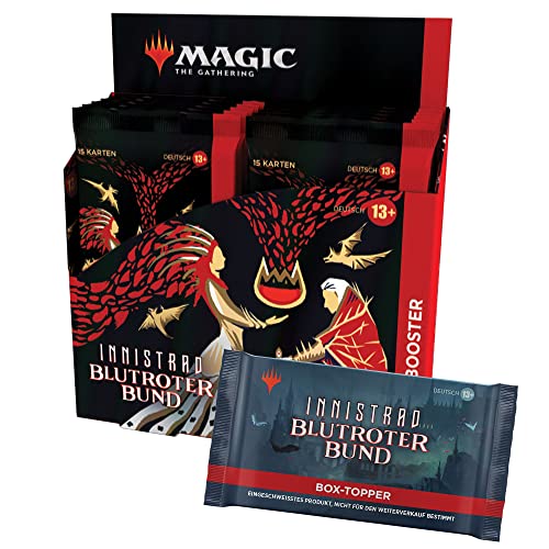Magic the Gathering Innistrad: Blutroter Bund Sammler-Booster-Display, 12 Booster & Box-Topper (Deutsche Version) von Magic The Gathering