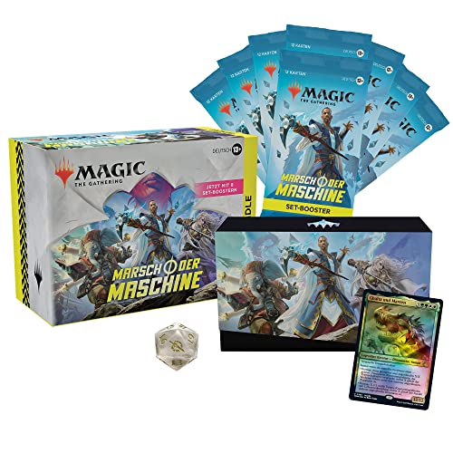 Magic: The Gathering Marsch der Maschine Bundle, 8 Set-Booster und Zubehör (Deutsche Version) von Magic The Gathering