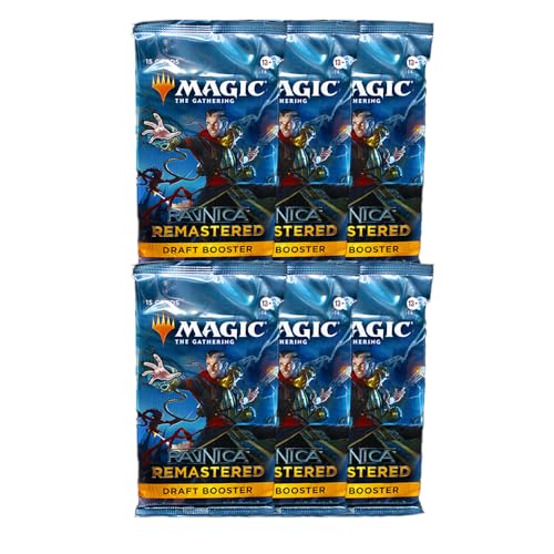 6 Packs MTG Draft Booster Pack Lot MTG Ravnica Remastered von Magic: The Gathering