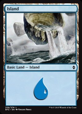 Magic The Gathering - Island (258) - Battle for Zendikar von Magic: The Gathering