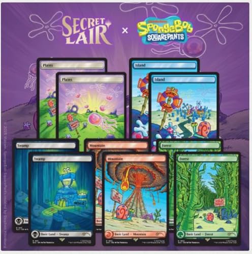 Magic the Gathering Secret Lair x Spongebob Schwammkopf Lands Under The Sea (Folie) von Magic: The Gathering