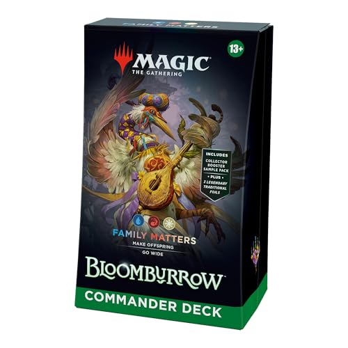 Magic: The Gathering Bloomburrow-Commander-Deck – Familiensachen (Deck mit 100 Karten, Sammler-Booster-Probepackung mit 2 Karten + Zubehör) (English Version) von Magic: The Gathering