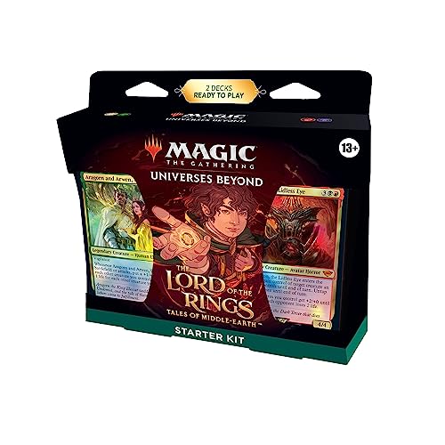 Magic: The Gathering Der Herr der Ringe: Geschichten aus Mittelerde Einsteigerpaket – 2 spielfertigen Decks + 2 Codes, um online zu spielen (Fantasy-Kartenspiel für 2 Spieler) (Englische Version) von Magic: The Gathering