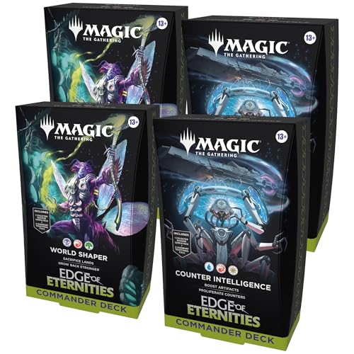 Magic: The Gathering Edge of Eternities Commmander Deck Bundle - 2 of Each Deck (2 World Shaper + 2 Counter Intelligence) von Magic: The Gathering