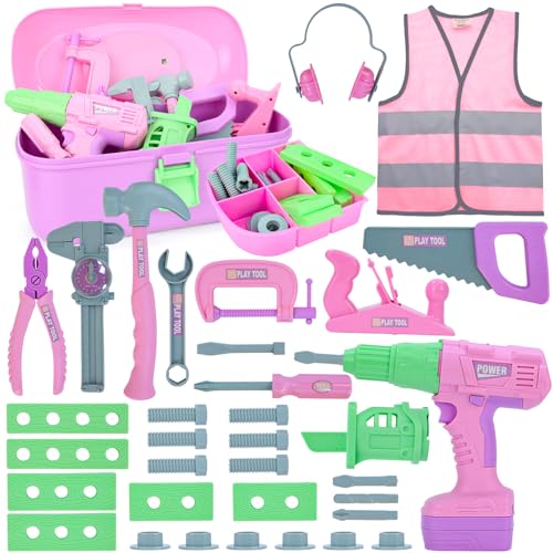 Werkzeugkoffer Kinder,Magic4U Koffer Werkzeug Set mit Werkzeugkasten Spielzeug Bohrmaschine Waistcoat Bauwerkzeug Kinderspielzeug ab 3 4 5 6 7 8 Jahre Jungen Mädchen Geschenk Kinder Spielzeug Werkzeugkoffer Kinder,Magic4U Koffer Werkzeug Set mit Werkzeugkasten Spielzeug Bohrmaschine Waistcoat Bauwerkzeug Kinderspielzeug ab 3 4 5 6 7 8 Jahre Jungen Mädchen Geschenk Kinder Spielzeug von Magic4U