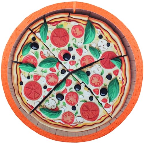 MagicPinatas Pinata Pizza– Pinata für Jungen zum Geburtstag – Befüllbare Piñata mit Süßigkeiten & Spielzeug – Geschenkfertig in Zellophan verpackt – Lustige Partydeko für Kinder & Erwachsene MagicPinatas Pinata Pizza– Pinata für Jungen zum Geburtstag – Befüllbare Piñata mit Süßigkeiten & Spielzeug – Geschenkfertig in Zellophan verpackt – Lustige Partydeko für Kinder & Erwachsene von MagicPinatas